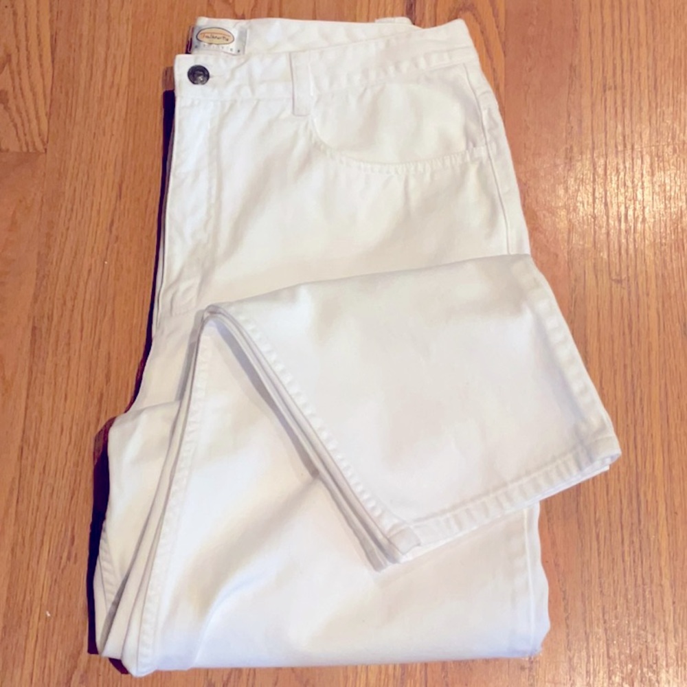 TALBOTS - Pants - Women’s White JEANS Size 12P - 12” Rise